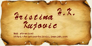 Hristina Kujović vizit kartica